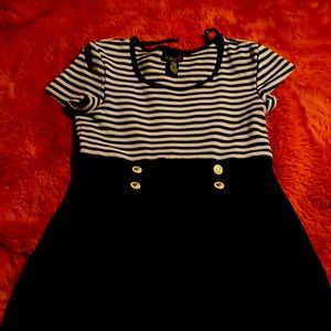 Vintage sailor style fitted dress